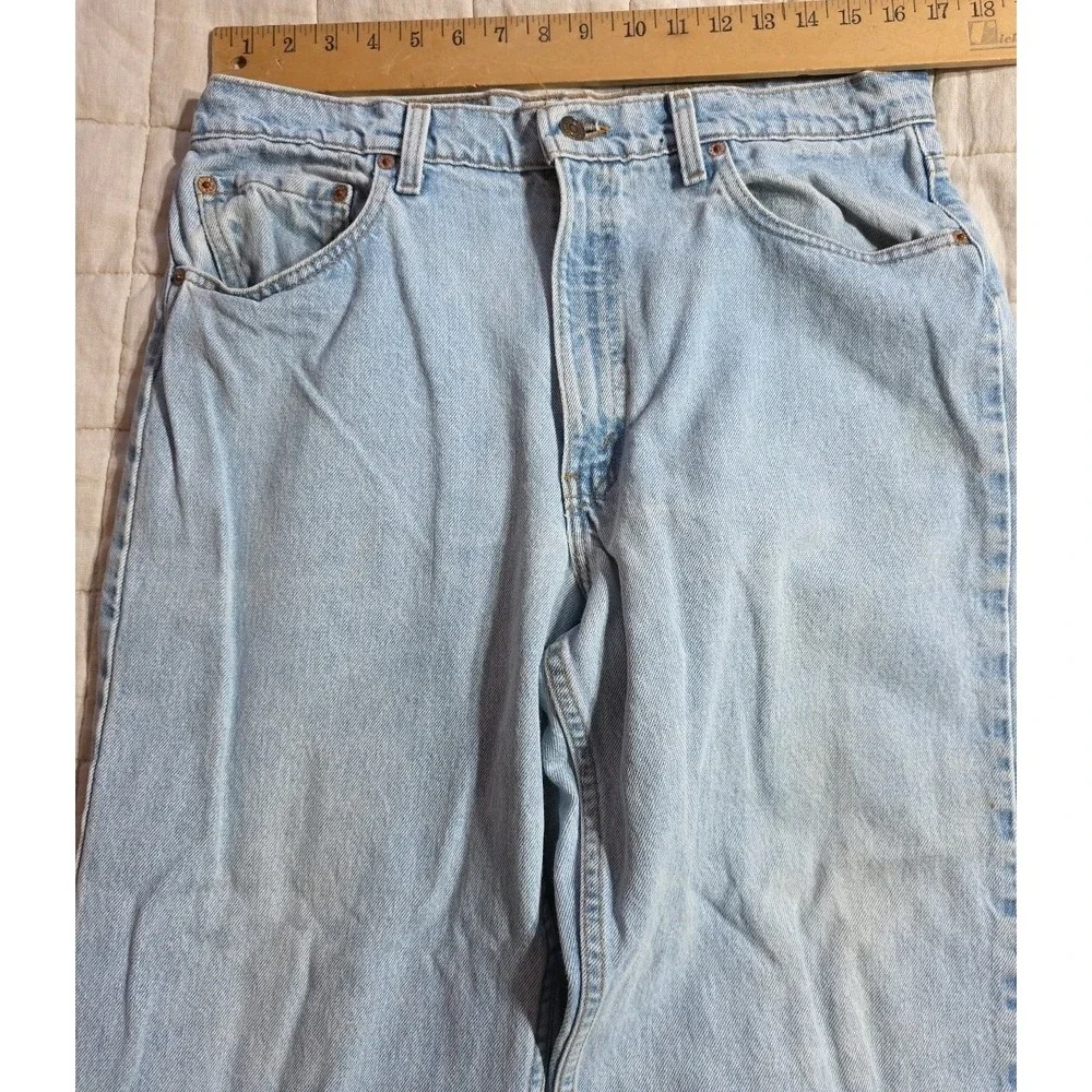 Vtg Levis 550 Jeans Mens 36x32 Blue Denim Red Tab Relaxed Light Wash‎ Y2K